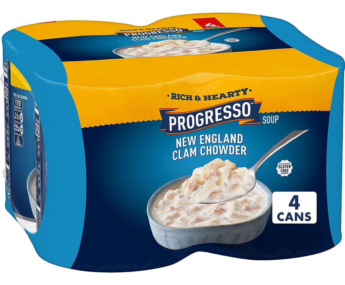 Progresso Rich and Hearty New England Clam Chowder Soup 4 Pack for $4.75 Shipped
