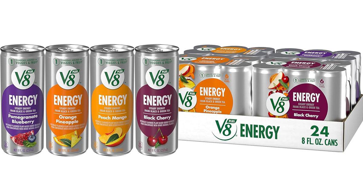 V8 +ENERGY Energy Drink 24 Pack for $15.18 Shipped