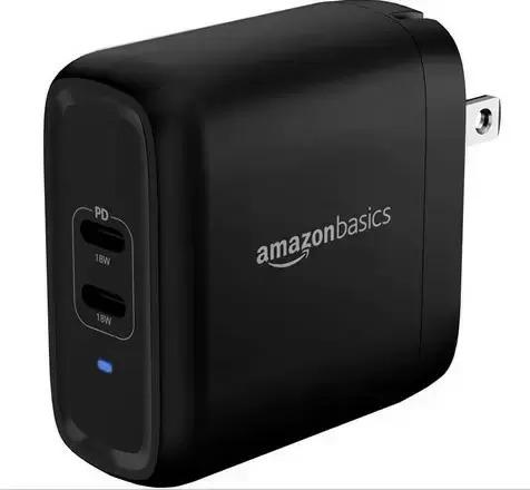 AmazonBasics 36W 2-Port USB-C Wall Charger for $9.99