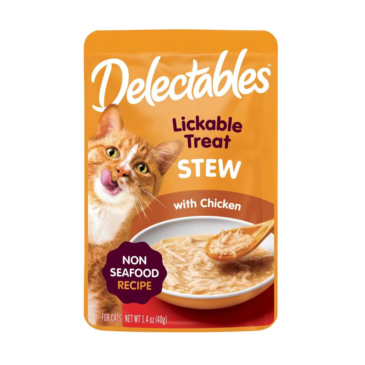 Delectable Lickable Cat Treat Bisque Pouch Sample for Free