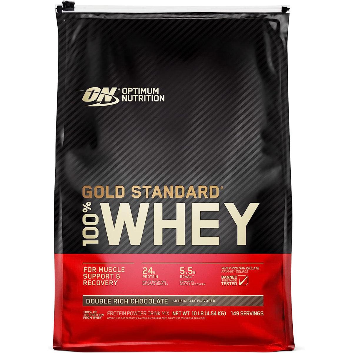 Optimum Nutrition Gold Standard Whey Protein Powder Double Chocolate for $98 Shipped