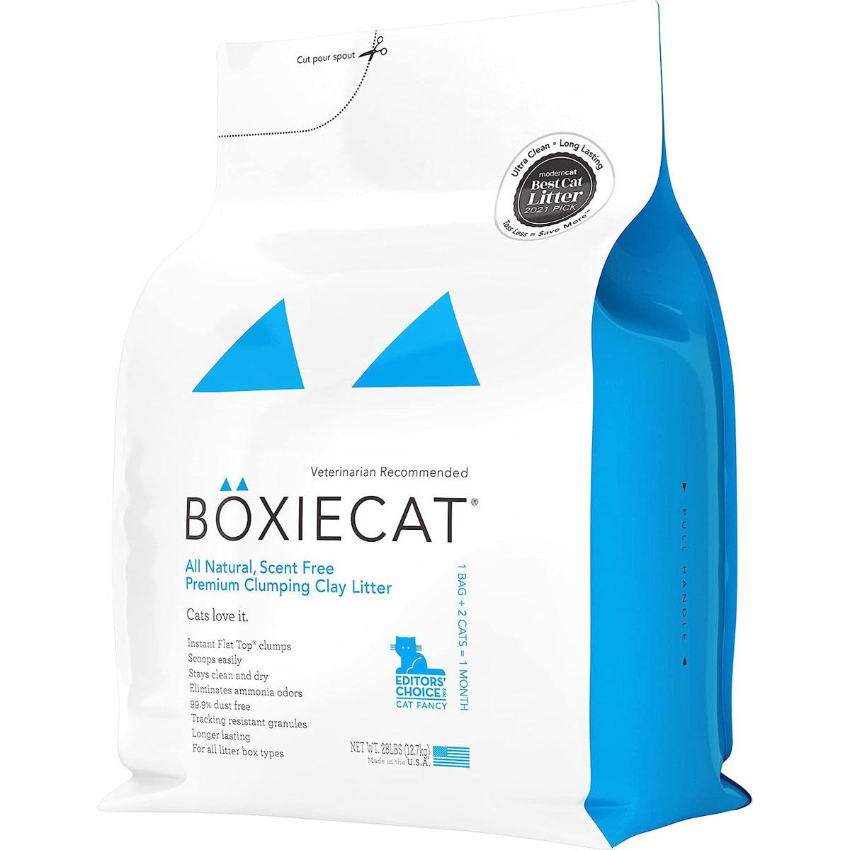 Boxiecat Premium Clay Formula Clumping Cat Litter 28Lbs for $13.49 Shipped