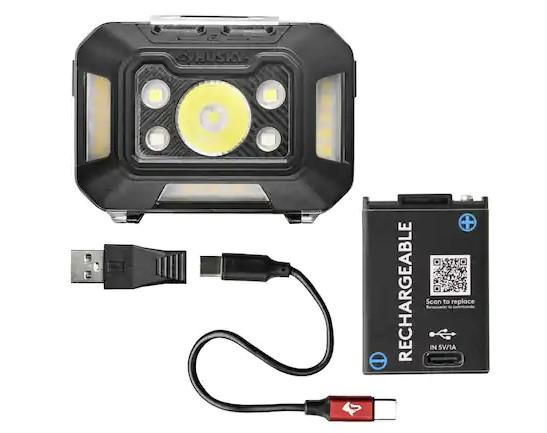 Husky 650 Lumens Rechargeable Dual-Power Broad Range Headlamp for $14.97 Shipped