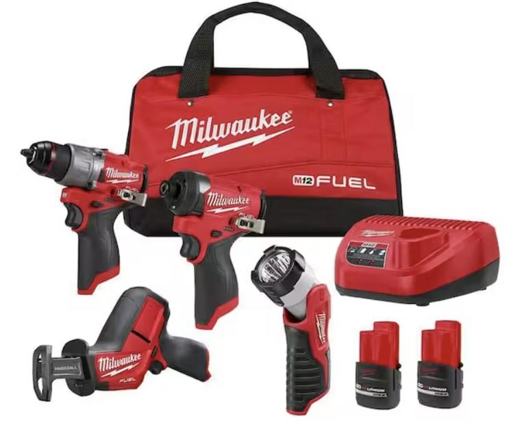 Milwaukee M12 FUEL 12V Brushless Cordless Combo Kit for $229 Shipped