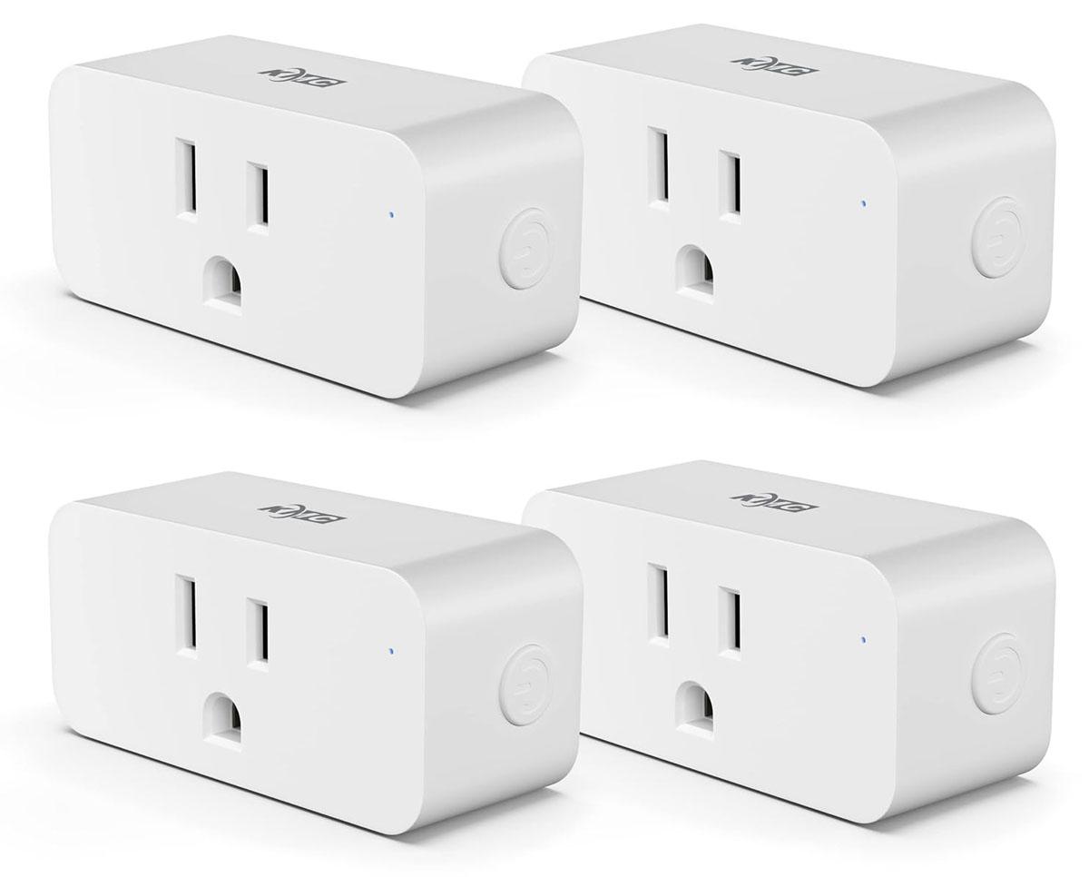 KMC Alexa and Google Home Smart Plug Slim 4-Pack for $12.49