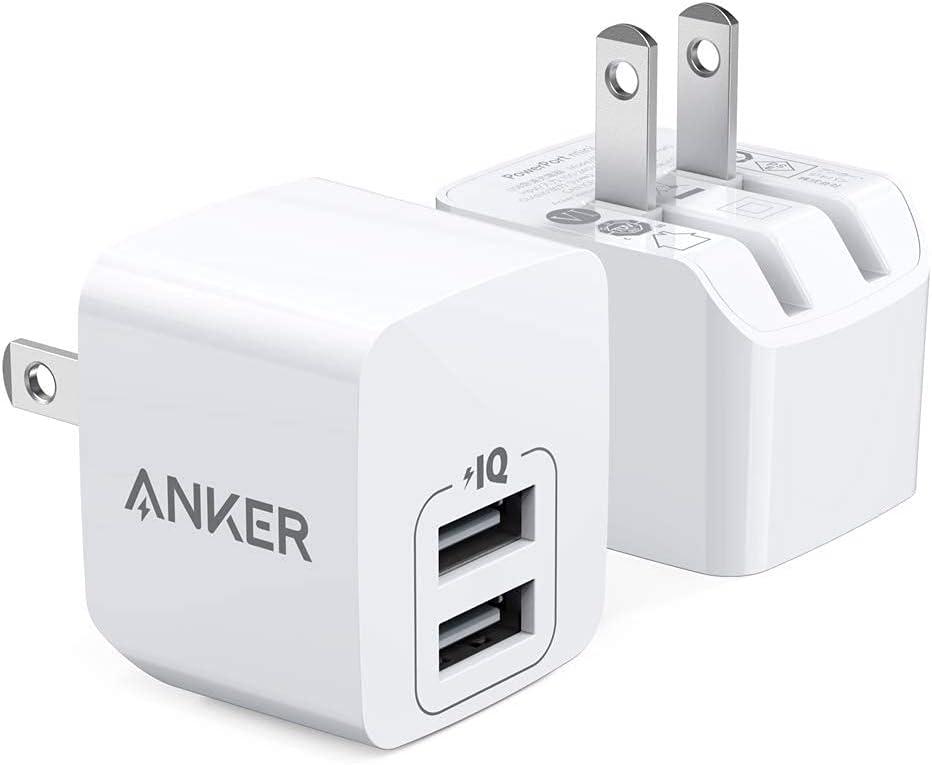 Anker Dual Port 12W USB Wall Charger Adapter 2 Pack for $8.49