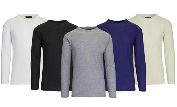 Mens 4-Pack Assorted Lightweight Long Sleeve Waffle-Knit Thermal Shirts for $12.99