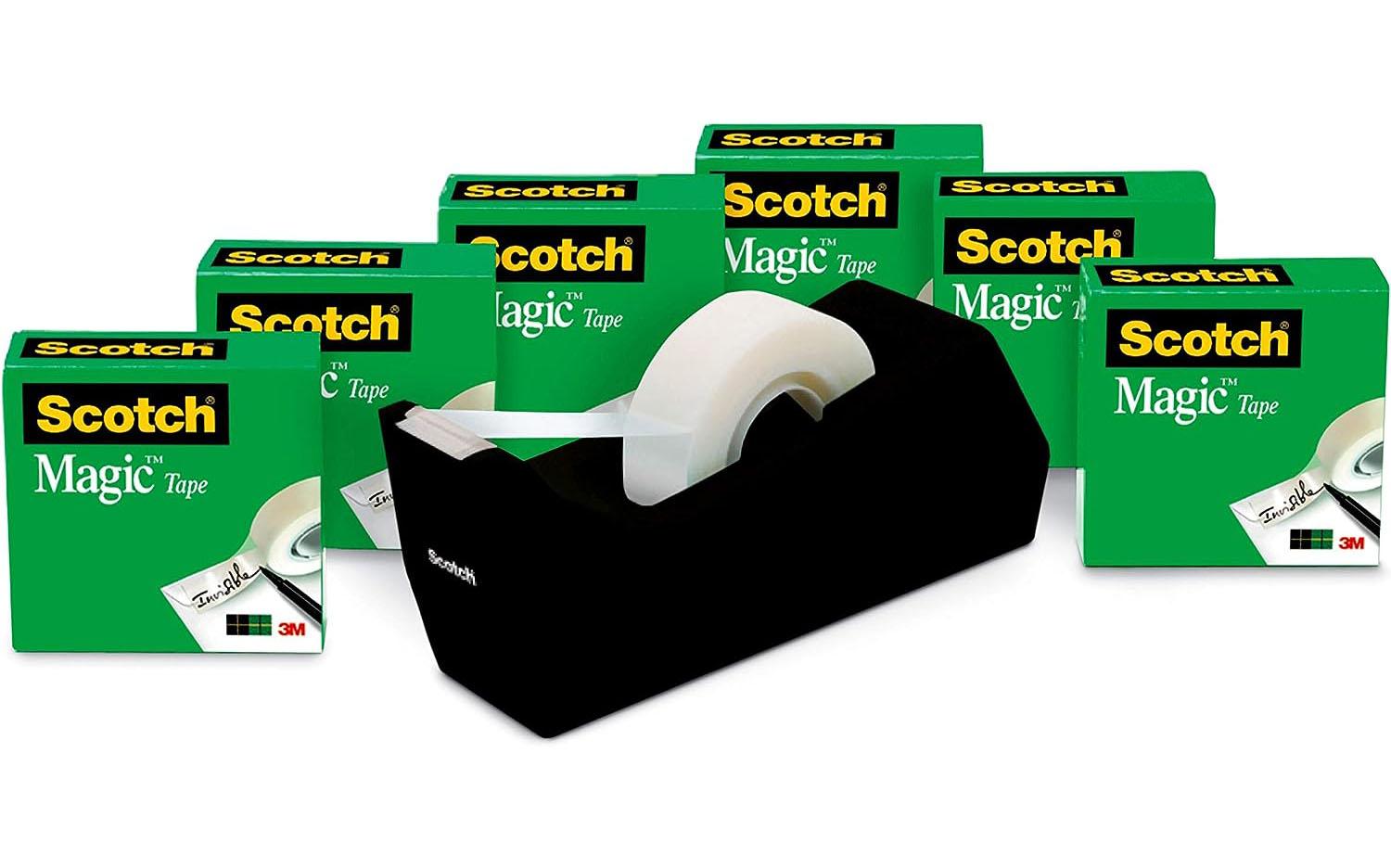Scotch Magic Tape Dispenser with 6 Rolls for $10.01