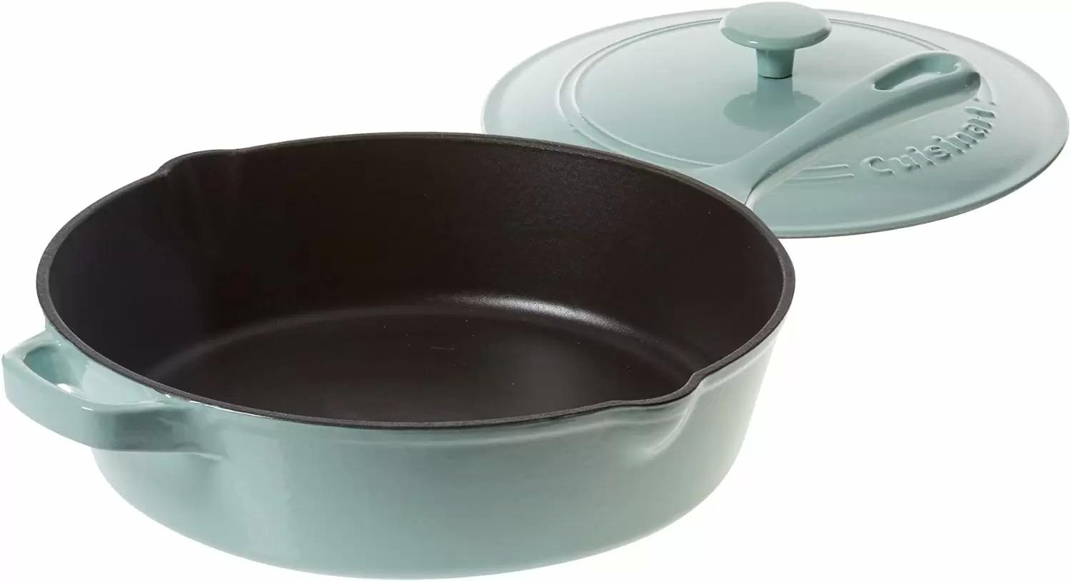 Cuisinart 12in Chefs Classic Enameled Cast Iron Chicken Fryer for $39.99