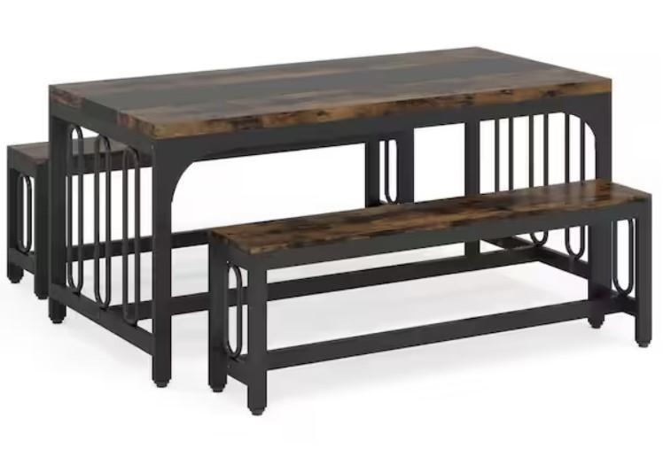 Tribesigns Way To Origin Halseey Wood Top Dining Table Set for $135.99 Shipped