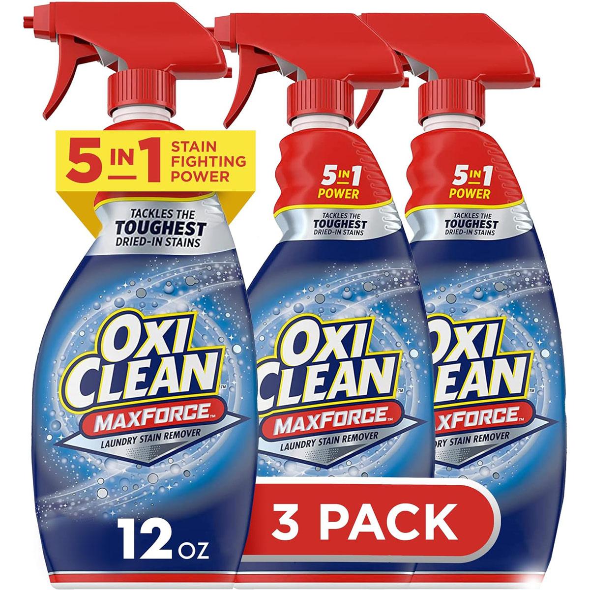 OxiClean Max Force Laundry Stain Remover Spray 3 Pack for $8.05 Shipped