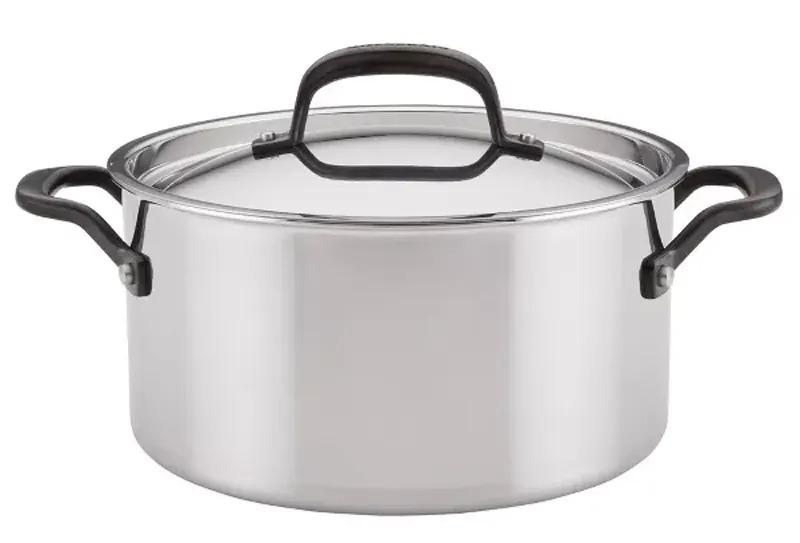 KitchenAid 6qt 5-Ply Clad Stainless Steel Induction Stockpot with Lid for $59.99 Ship