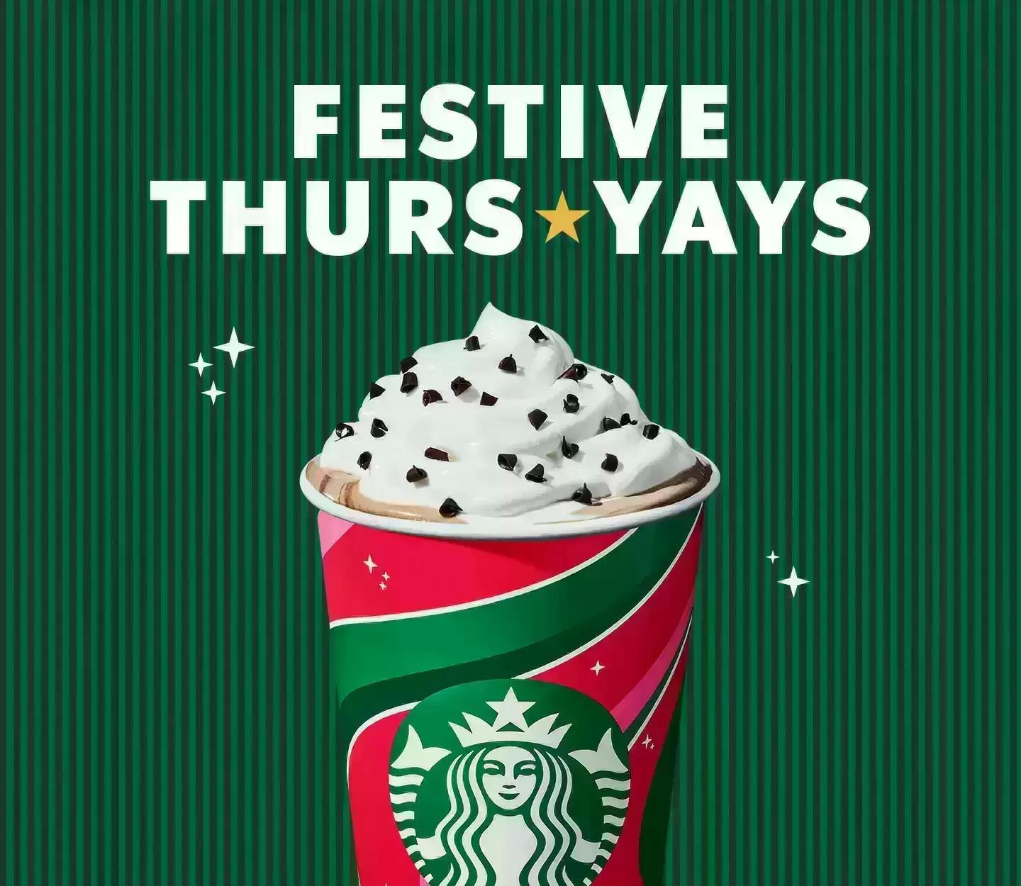 Starbucks Half Off Handcrafted Beverage Thursdays 50% Off