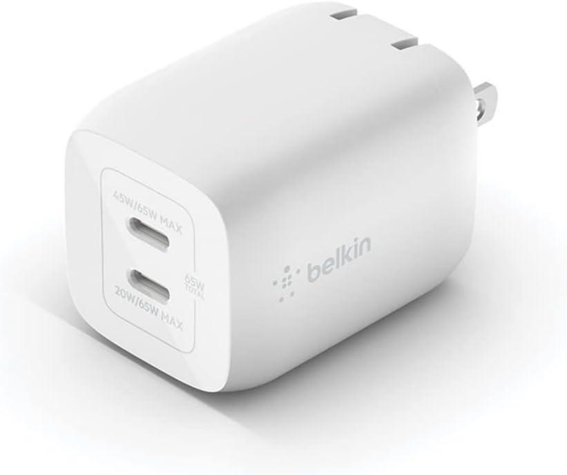 Belkin 65W Dual Port GaN USB-C Wall Charger for $27.71 Shipped