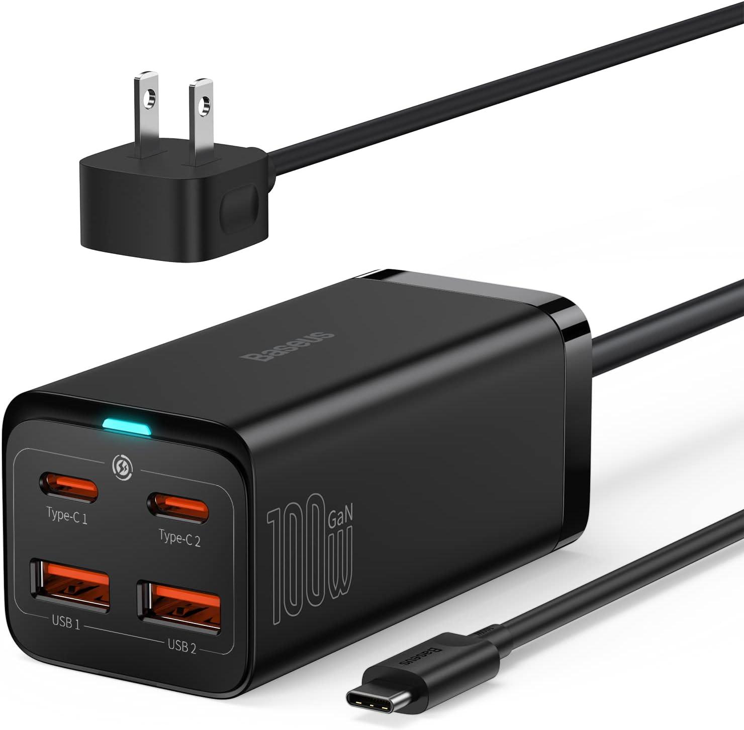 Baseus 100W USB-C PD GaN3 Fast Wall Charger Block for $33.92 Shipped
