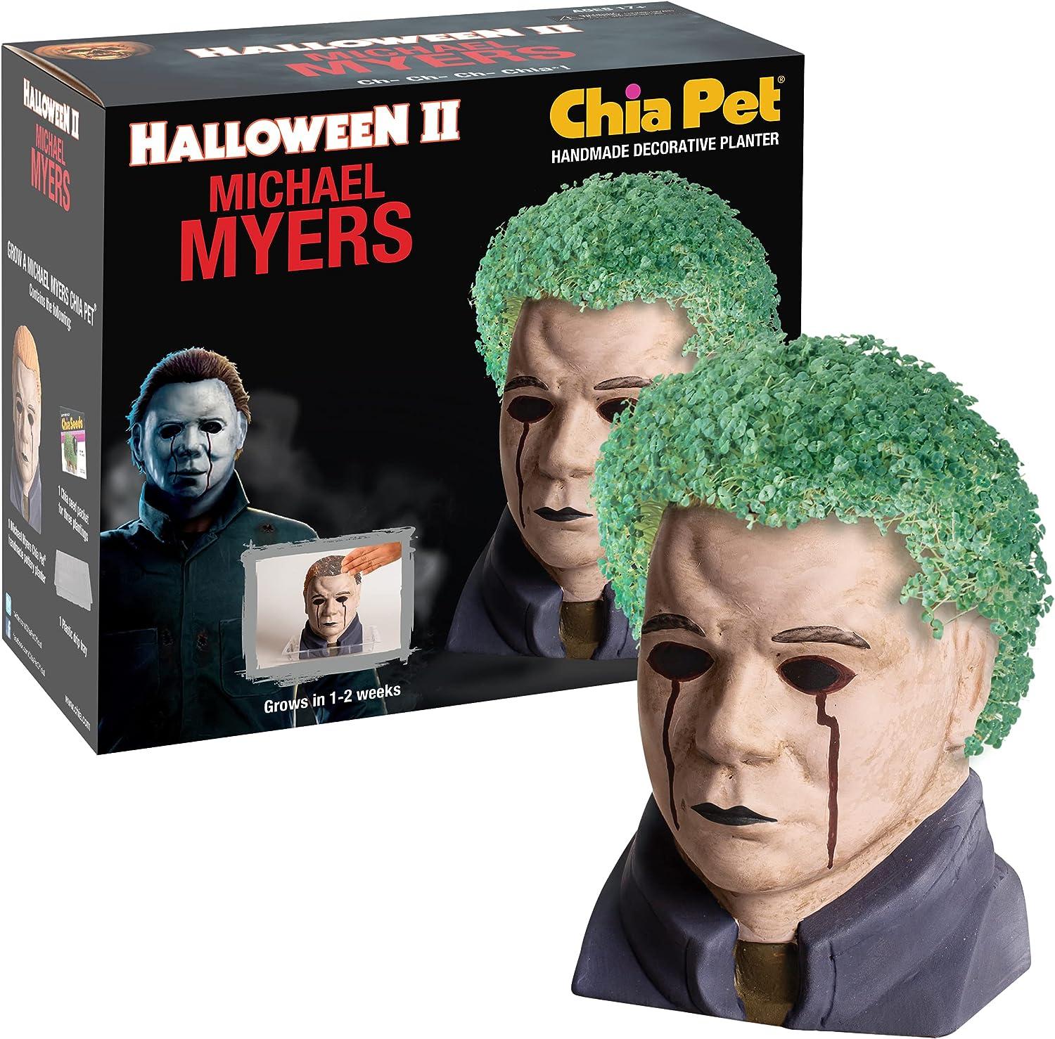 Chia Pet Michael Myers with Seed Pack Decorative Pottery Planter for $14.79