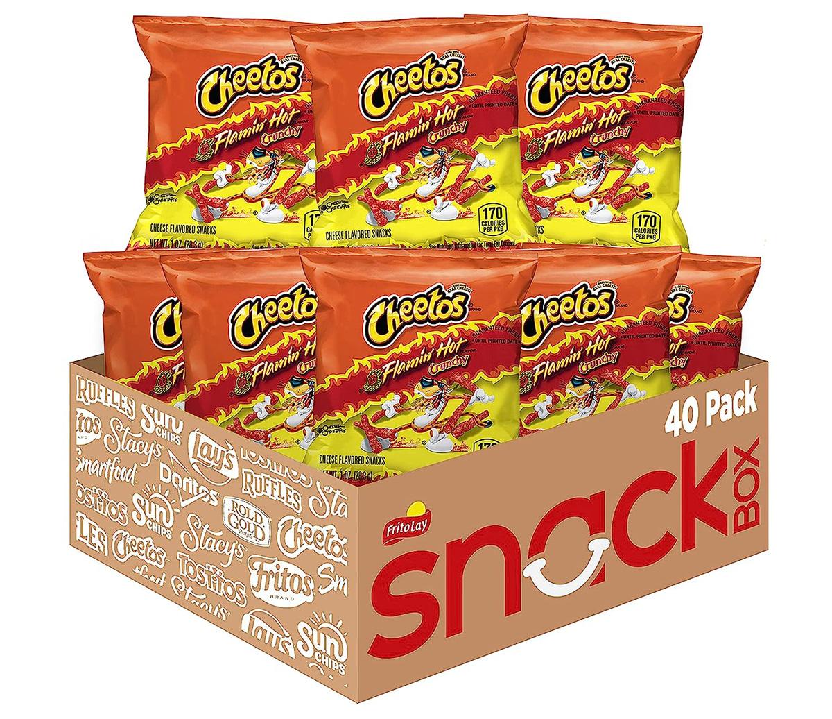 Cheetos Crunchy Flamin Hot Cheese Flavored Snacks 40 Pack for $13.47 Shipped