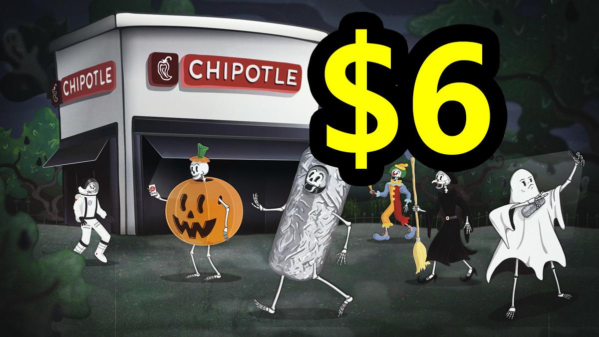 Chipotle Burrito or Bowl or Salad for $6 After 3pm on Halloween