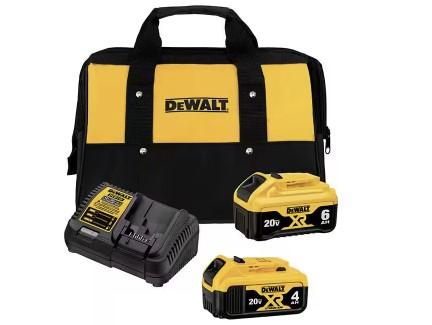 DeWalt 20V MAX XR Lithium-Ion 6.0Ah + 4.0Ah Starter Tool Kit for $199 Shipped