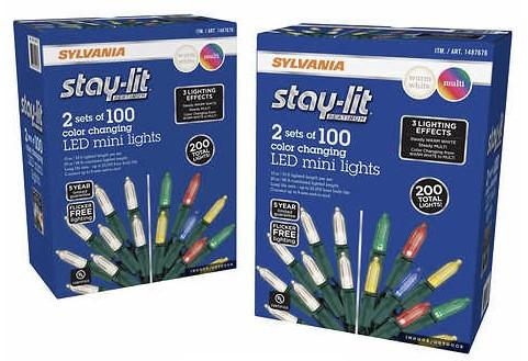 Sylvania Stay-lit Platinum Color Changing LED Lights 4 Pack for $19.99 Shipped