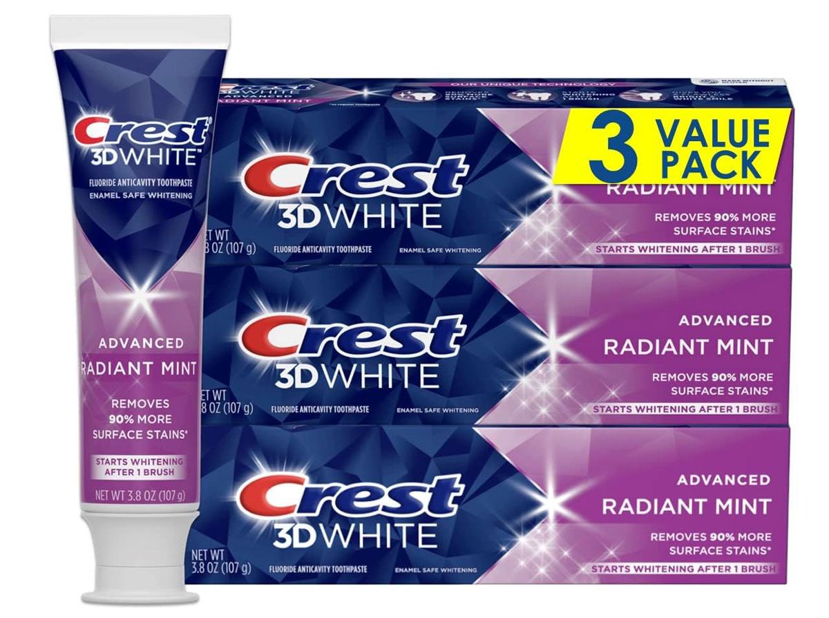 Crest 3D White Advanced Toothpaste 3 Pack for $6.70 Shipped