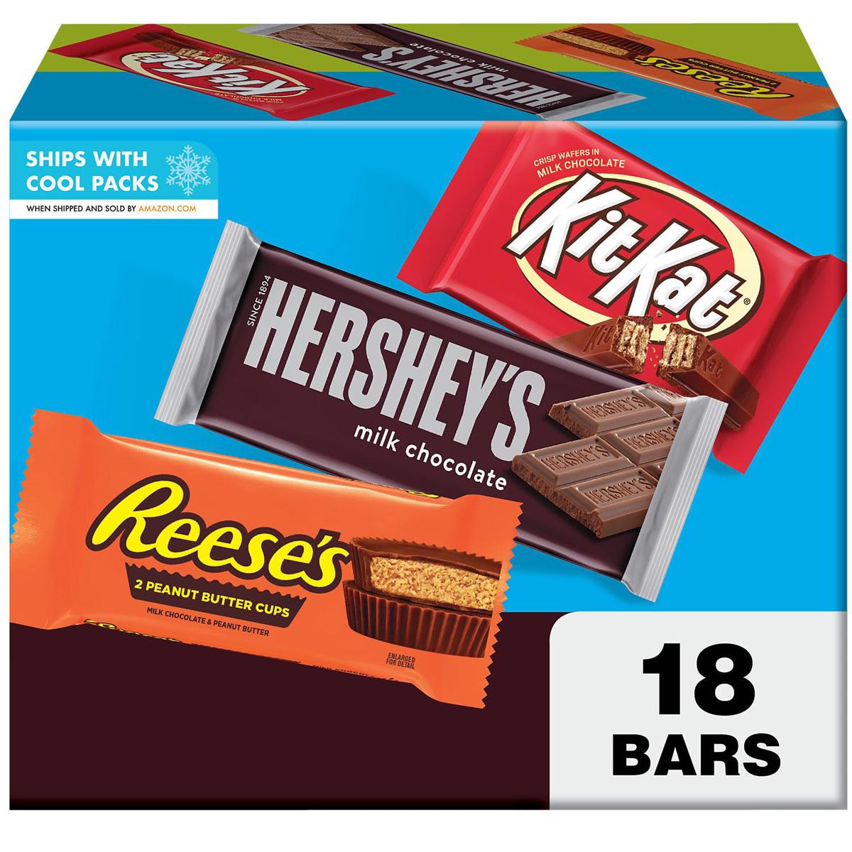 Hersheys Kit Kat and Resses Assorted Milk Chocolate 18 Pack for $12.05 Shipped