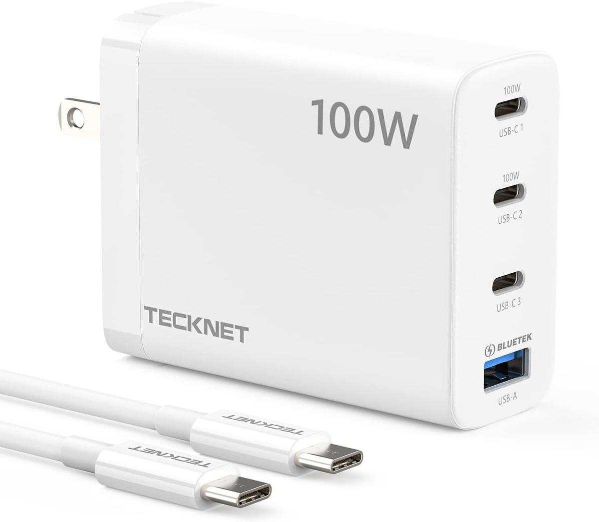 Tecknet 100W USB-C and USB-A Wall Charger for $24.99