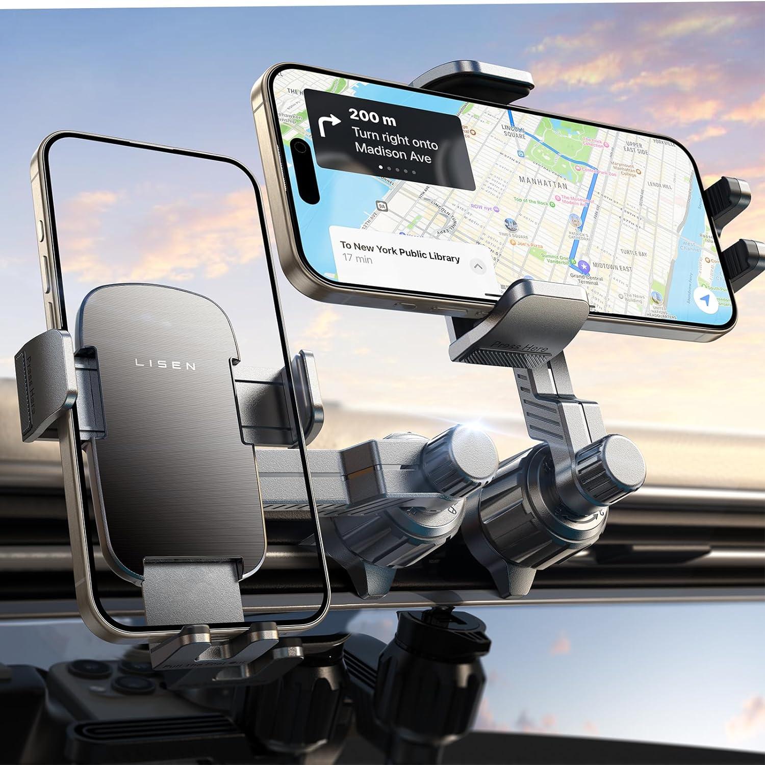 Lisen Universal Car Vent Mounted Adjustable Phone Holder for $5.39