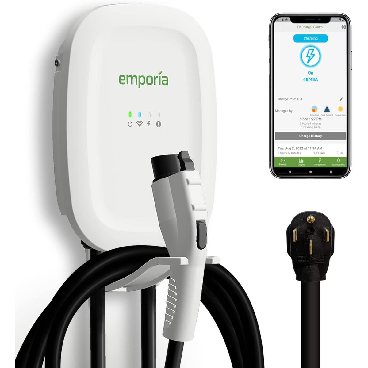Emporia Level 2 EV Charger with 24ft Cable for $299.99 Shipped