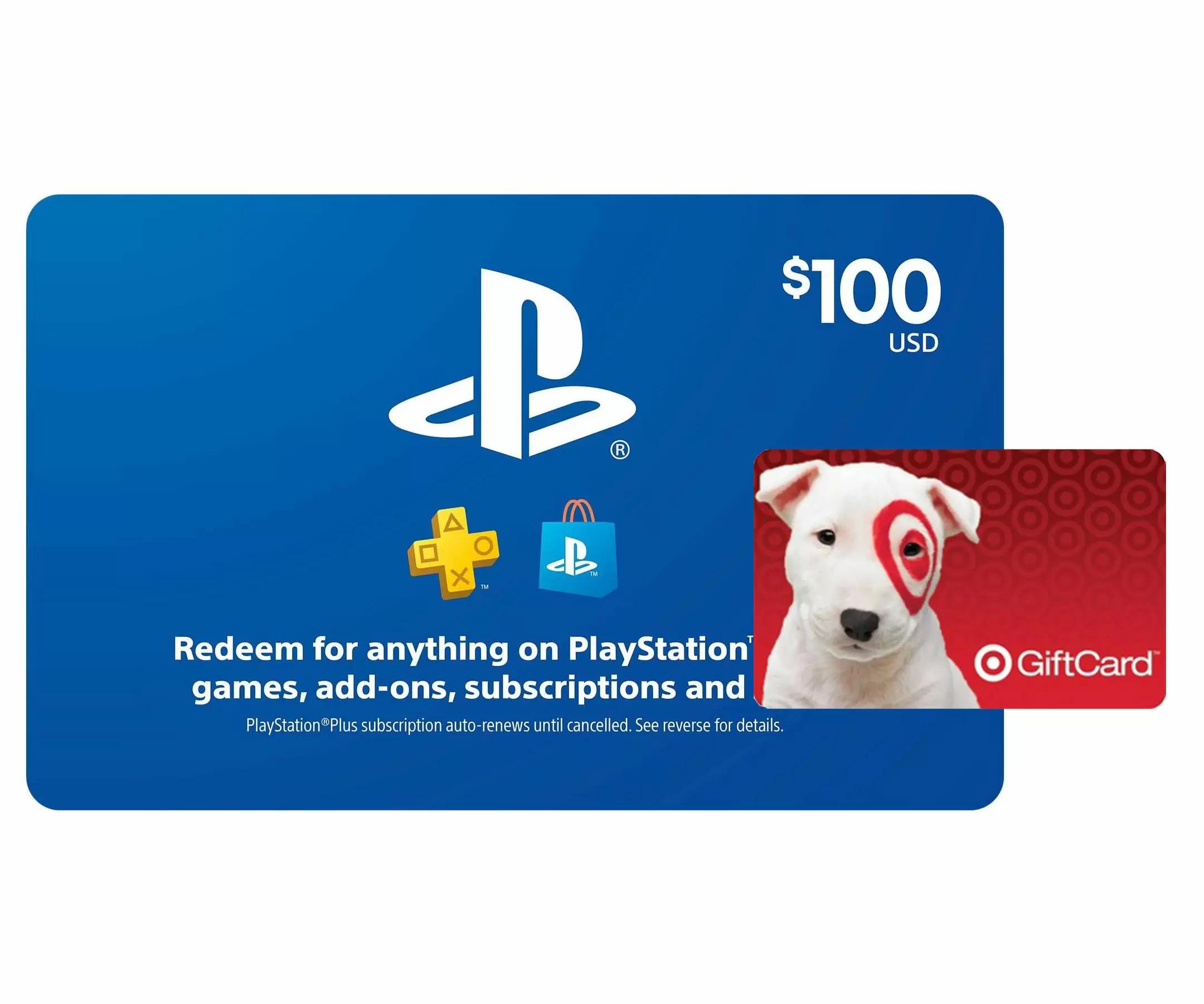 $100 PlayStation Store Gift Card + $15 Target Gift Card for $100