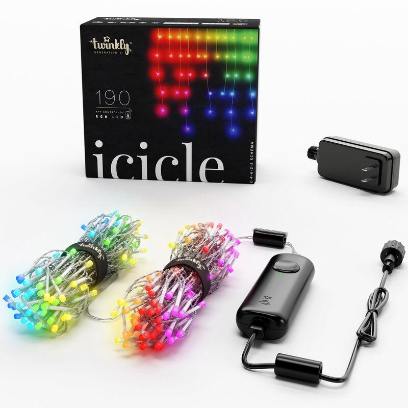 Twinkly Smart 190-Bulb Multicolor RGB LED Icicle Lights for $69.88 Shipped