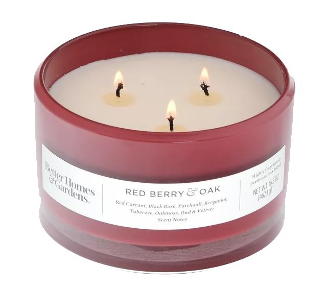 Better Homes and Gardens 3-Wick Dish Candle for $5
