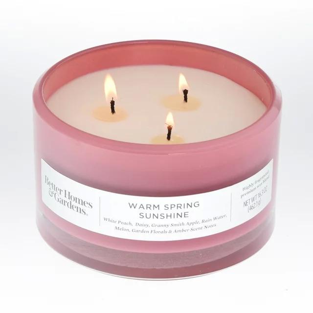 Better Homes and Gardens 3-Wick Candle Warm Spring Sunshine for $5