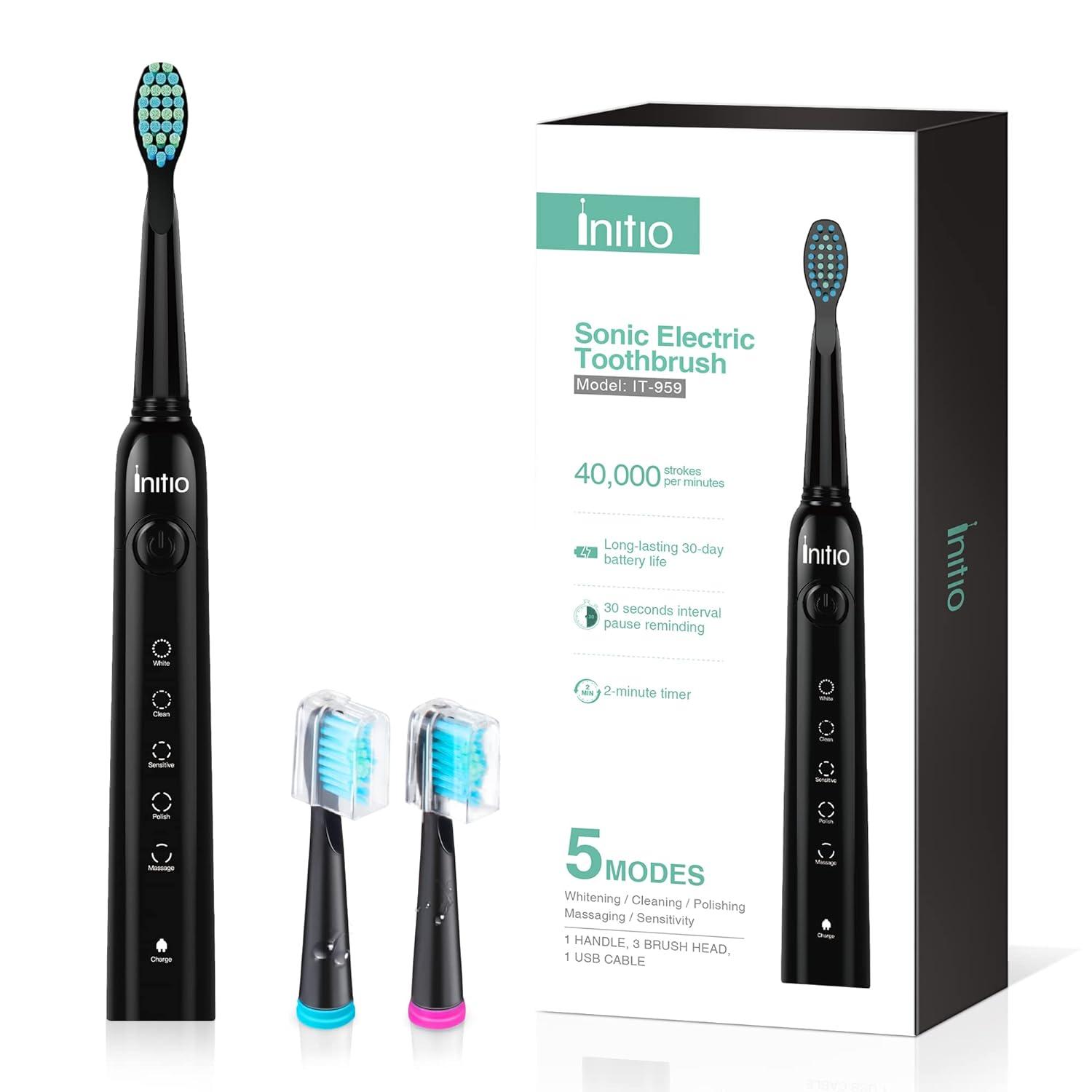 Initio Sonic Electric Toothbrush for $7.97