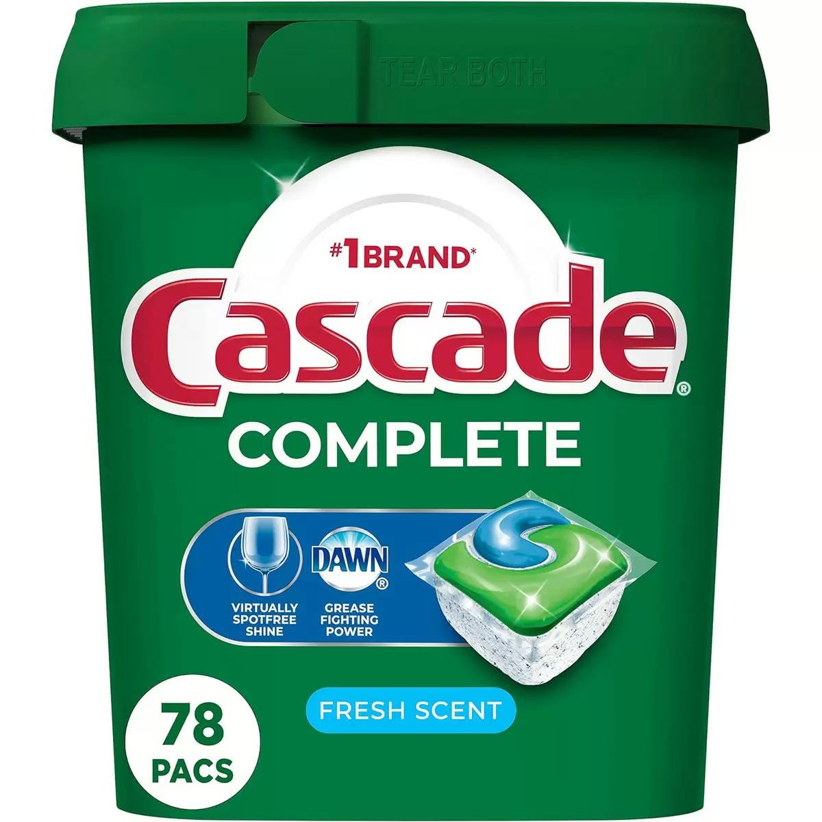 Cascade Complete Dishwasher Pods Fresh Scent 78 Pack for $9.66 Shipped