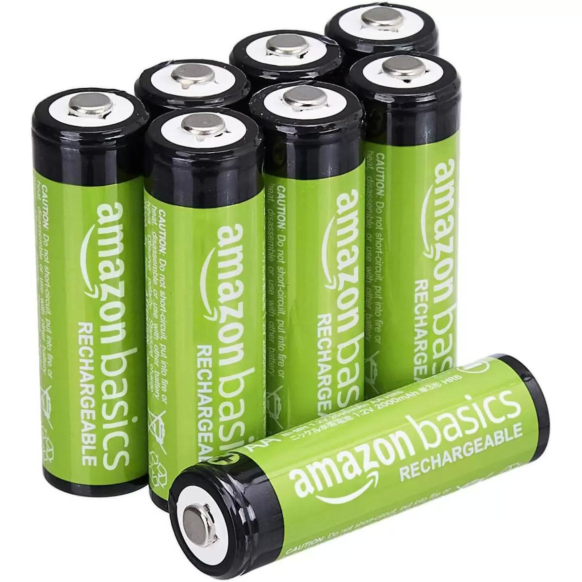 Amazon Basics 2000mAh AA Rechargeable Batteries 8 Pack for $6.67 Shipped