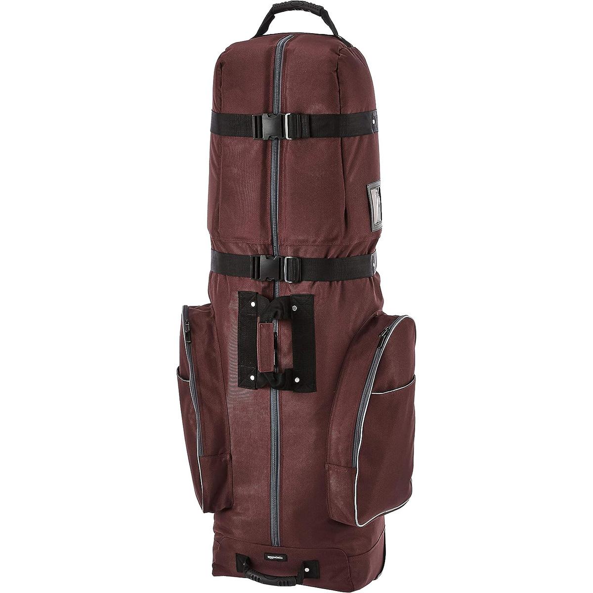 Amazon Basics Soft-Sided Golf Travel Bag Maroon for $15.38