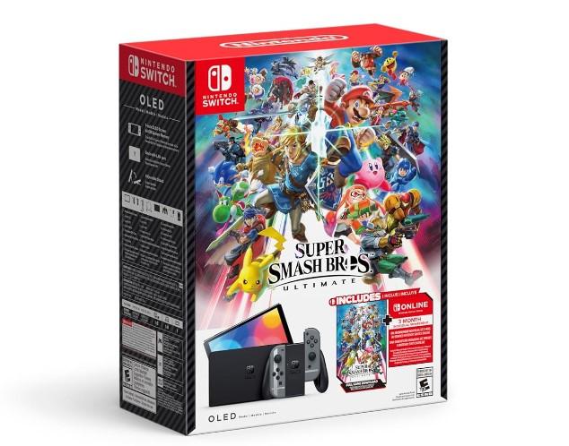 Nintendo Switch OLED System with Super Smash Bros + 3 Months for $349 Shipped