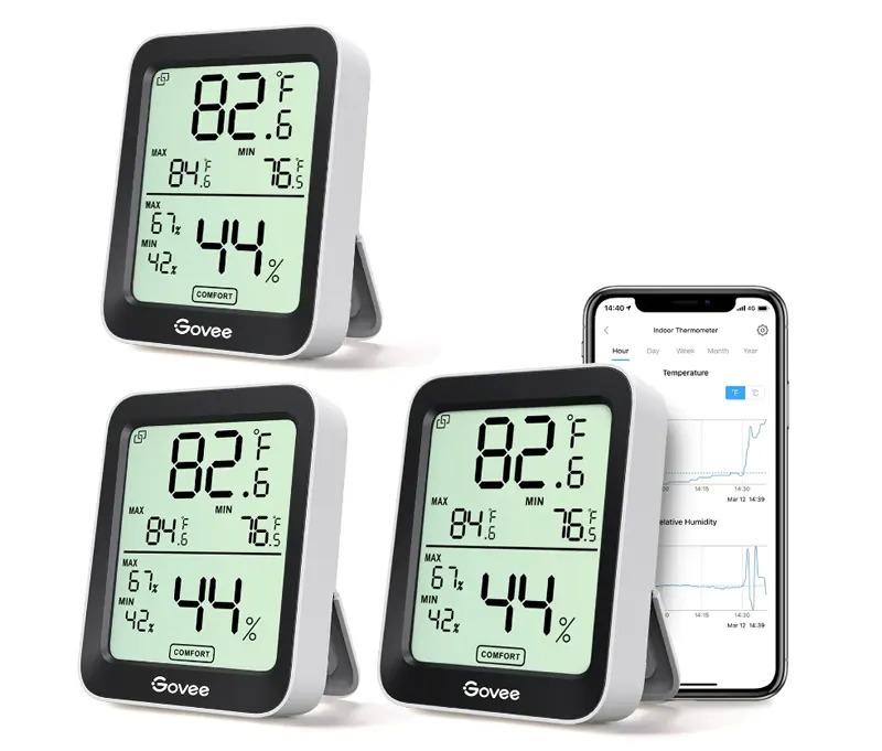 Govee Bluetooth Hygrometer Thermometer H5075 3 Pack for $23.23 Shipped