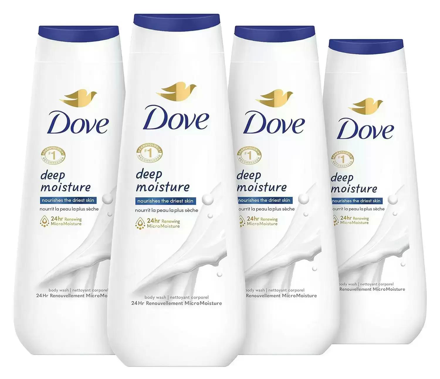 Dove Deep Moisture Body Wash 4 Pack for $11.52
