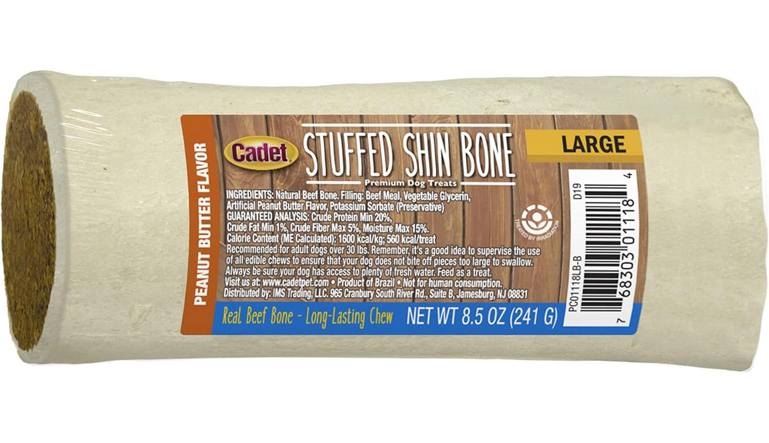 Cadet Stuffed Shin Bone Dog Treat for $1.94 Shipped