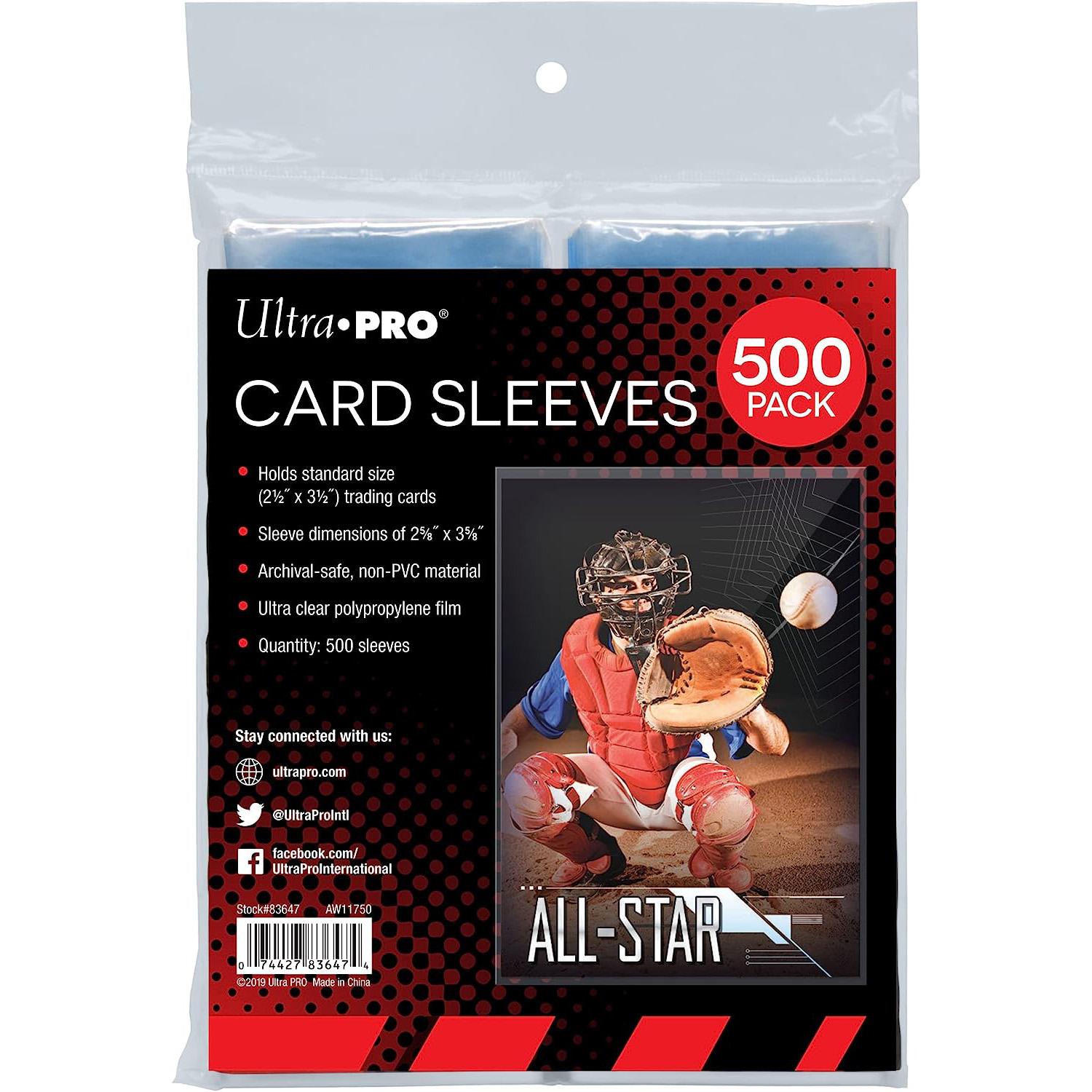 Ultra PRO Standard Size Trading Card Sleeves 500 Pack for $4.79