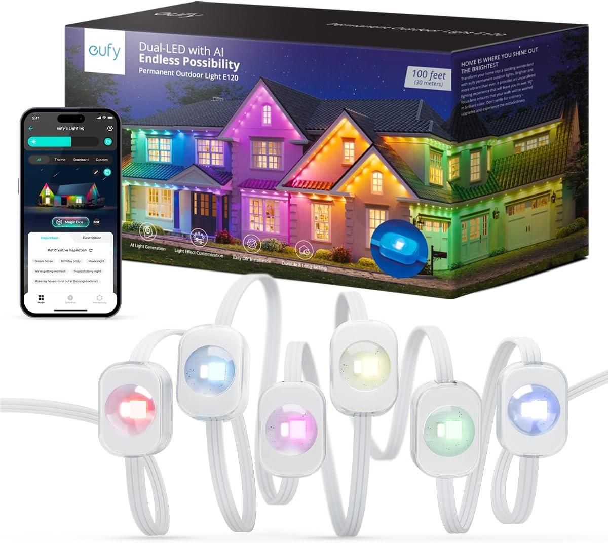 eufy Permanent Outdoor Christmas Lights E120 for $199.99 Shipped