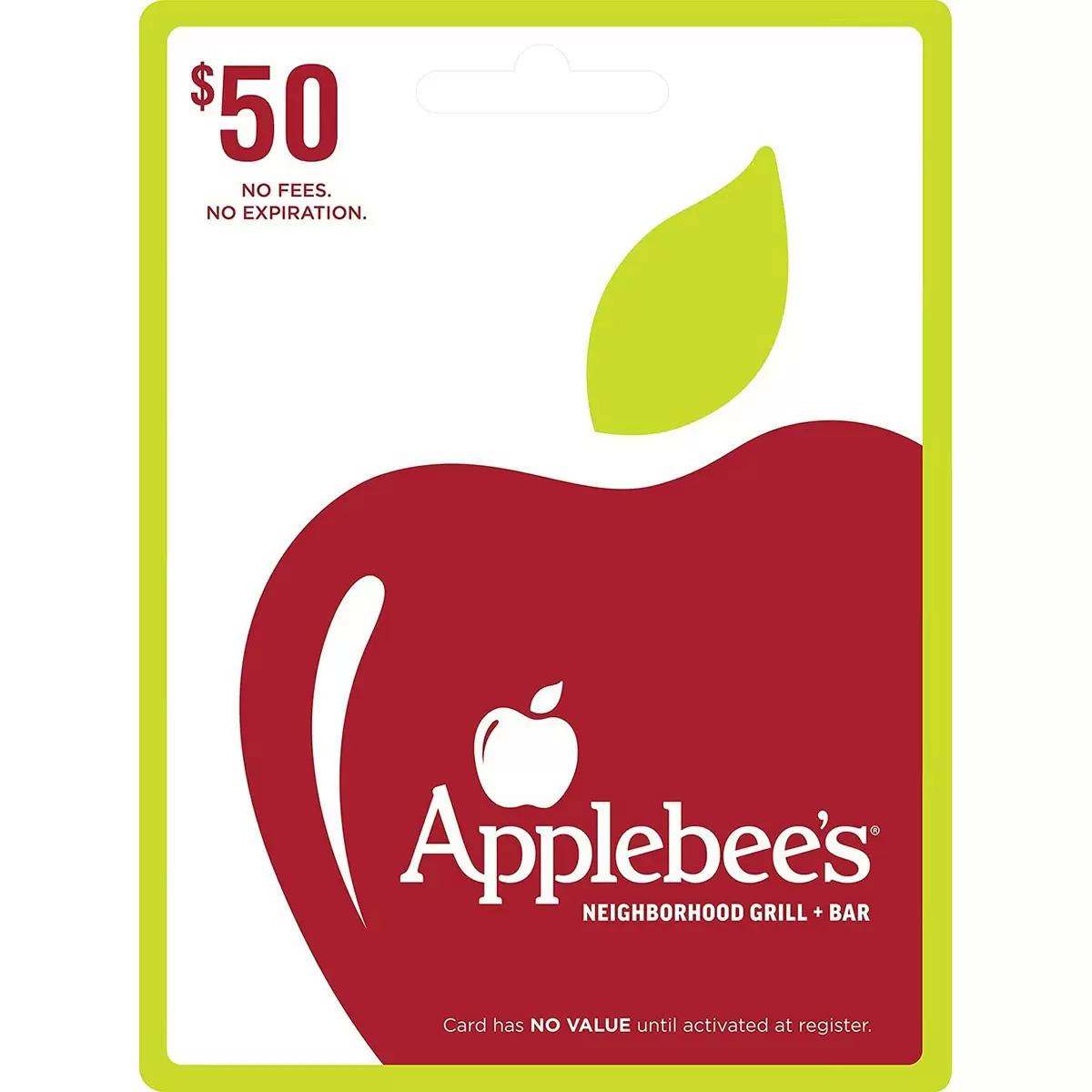 Free $20 in Applebees Bonus Cards for Purchasing a $50 Applebees Gift Card
