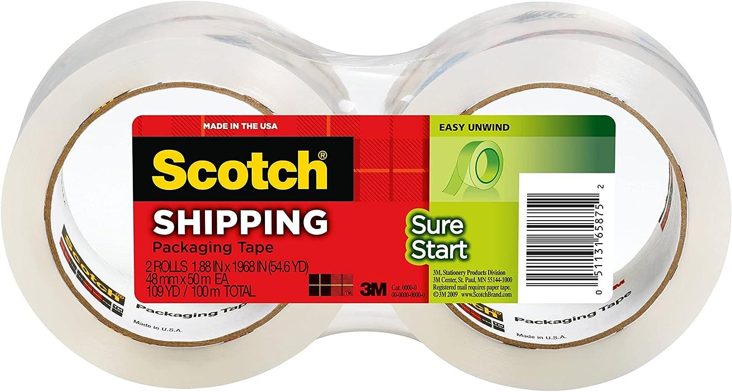 Scotch Sure Start Packing Tape 2 Pack for $5.44 Shipped