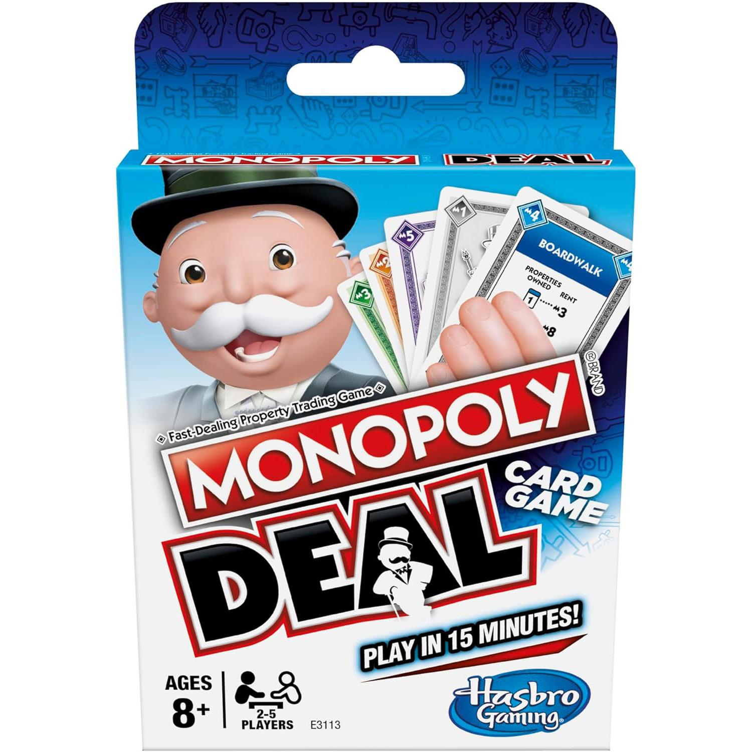 Monopoly Deal Quick Playing Card Game 3 Pack for $5.98