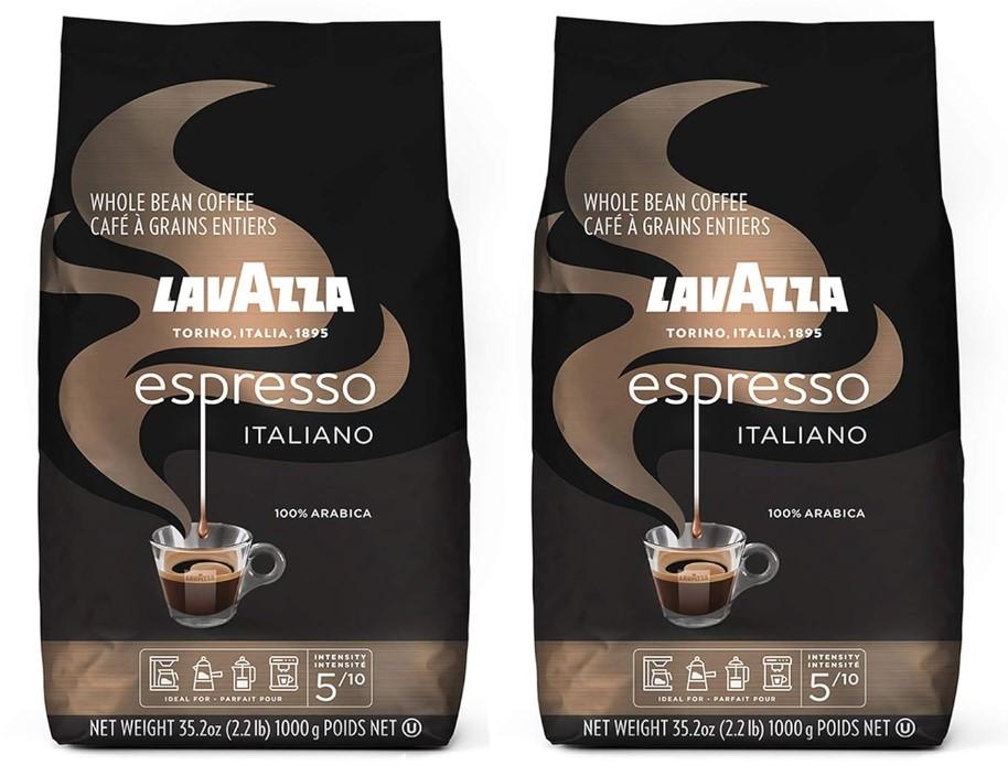 Lavazza Caffe Espresso Italiano Whole Bean Coffee Blend 2 Pack for $22.94 Shipped
