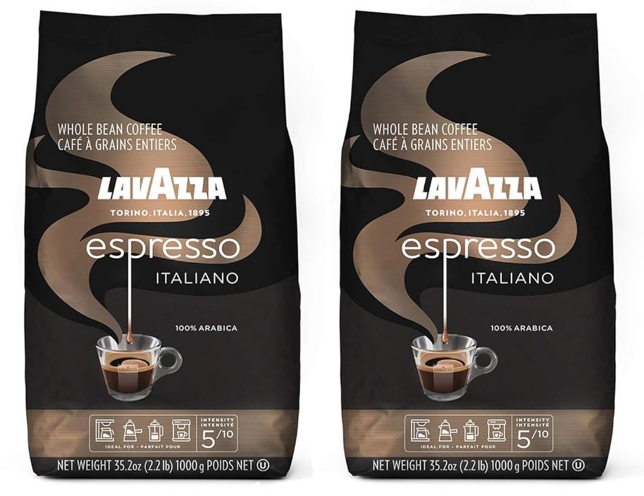 Lavazza Caffe Espresso Italiano Whole Bean Coffee Blend 2 Pack for $22.94 Shipped