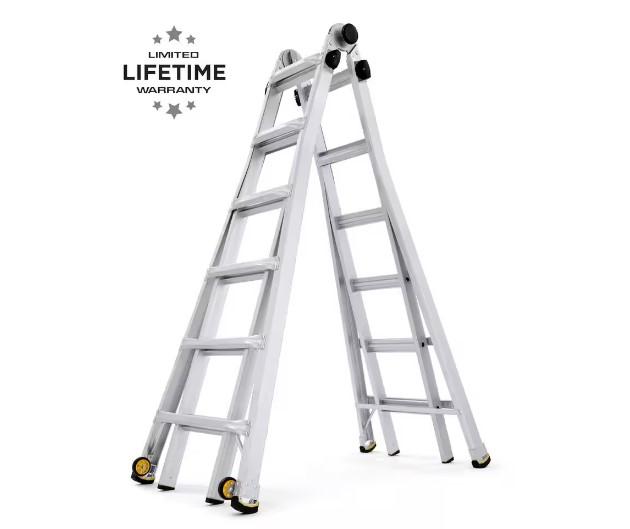 Reach Gorilla Ladders MPXW Aluminum Multi-Position Ladder with Wheels for $279