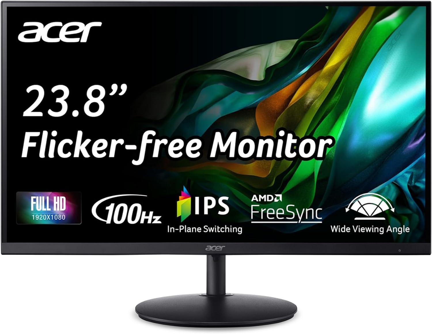 23.8in Acer SH242Y Ebmihx Ultra-Thin IPS Computer Monitor for $54.99 Shipped